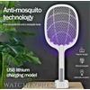 Racchetta Led Ricaricabile Per Zanzare Con Luce Attira Zanzare con base NUOVA