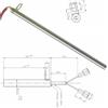 UNIVERSALE Resistenza accensione stufe a pellet d.12,5mm lung 28cm EDILKAMIN ITALIANA CAMIN