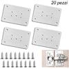 WeHome Kit 20 PZ piastra di riparazione 9x5cm cerniere di armadio pensili cucina bagno