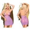 PENTHOUSE Babydoll Sexy Body perizoma viola coordinato intimo donna Penthouse trasparente