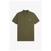 Fred Perry 🔵 Fred Perry Polo M6000 Uomo V41-Verde Uniforme/Light Ice New SS24