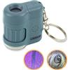 Carson Microscopio Tascabile 20x Carson MicroMini Con Torcia A LED E Luce UV Integrata, Compatto E Versatile Per Esplorazioni Ovunque - Blu (MM-280B)