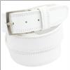 Cintura in Pelle Bianco Cinta di Cuoio da Uomo Donna vera Casual Sportiva 4 cm