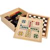 small foot Collezione di giochi 7 classici in legno, giochi di società per tutta la famiglia, per bambini da 6 anni, 12322