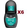 Squeeze 6PZ BREEZE MEN DRY PROTECTION DEODORANTE PROFUMATO ROLL ON 48H 50ML ANTI MACCHIE