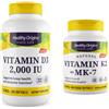 Healthy Origins Vitamina D3 2000 IU ui 360 Softgels + K2 as MK7 100 mcg 60 Caps