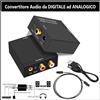 CONVERTITORE AUDIO DIGITALE ANALOGICO TOSLINK OTTICO SPDIF RCA ADATTATORE CUFFIE