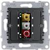 LEGRAND, Seano 765086 - Scatola di giunzione RCA a 3 prese, attacco a morsetto: 0,5 mm²