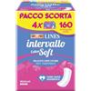 LINES INTERVALLO COTTON SOFT, 160 proteggislip distesi | Salvaslip per piccole perdite, delicato come cotone, traspirante, neutralizza odore,confezione scorta
