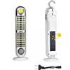 Zika Store Lampada di Emergenza Pannello Solare 42 LED SMD 2COB Ricaricabile Portatile IP20