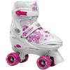 Roces Quaddy 3.0 Girl, Roller Skates Bambina, Bianco-Rosa, 26/29