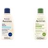 AVEENO, Shampoo Lenitivo, Skin Relief, Cuoio Capelluto da Secco a Molto Secco, 300ml & Crema Corpo Idratante Bagno Doccia,Daily Moisturising, Profumo Delicato, Pelli da Normali a Secche, 500 ml