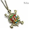 Keoss.com Collana con pendente TARTARUGA Vintage Ricoperta di Cristalli Strass da Donna