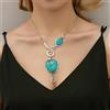 Keoss.com Collana Vintage girocollo con pendente Color Turchese a ciondolo da Donna