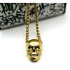 Keoss.com Collana con pendente Ciondolo Cranio Teschio Gold SKULL Moda da UOMO Rock Punk