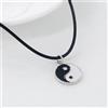 Keoss.com Collana con pendente Ciondolo simbolo Yin Yang cordino per Donna da Uomo Ying