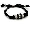Keoss.com Bracciale da Donna con Sfere NERO finte perle regolabile strass elegante