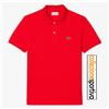 Lacoste POLO LACOSTE SLIM FIT IN PETIT PIQUÈ MANICA CORTA- PH4012-00-F8M col. aragosta