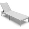 PLAST MECCANICA spa Lettino Sdraio Prendisole da Giardino in Resina Numana Bianco 186 x 60 x 29 cm