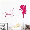 Ambiance Sticker Adesivo Personalizzabile con Nome e Nome Personalizzabile, Decorazione da Parete per Camera dei Bambini, 2 Fogli da 40 x 20 cm e 40 x 25 cm, Fucsia
