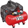 Fini Siltek S/6 Compressore Silenzioso 2 Manometri (59 Db), 6L, 1.0 Hp, 8 Bar, 750 W, 230 V, Rosso, ‎37 x 37 x 37.5 cm 16.54 Kg