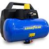 Goodyear - Compressore da 6 litri senza olio. 210 litri/minuto Capacità di aspirazione. 6 litri di portata aspirata. 3600 giri/min. 8 bar. Valvola di sicurezza CE. Ideale per uso domestico fai da te