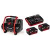 Einhell Compressore a batteria TE-AC 36/150 Li OF-Solo Power X-Change + Originale Einhell 2x 3,0Ah & Twincharger Kit Power X-Change (18V, incl. 2 batterie 3 Ah e caricabatteria doppio)