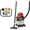 Einhell Aspirapolvere a secco e umido TC-VC 18/20 Li S-Solo Power X-Change (18 V, 20 l, contenitore in metallo, rotelle,supporto accessori, incl. vari filtri e bocchette, batteria esclusa)