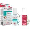 PODERM - 2 PRODOTTI - MICOSI DELLE UNGHIE TRATTAMENTO 2 in 1 | Smalto colorato Rosso lampone TEA TREE | BIO | Trattamento professionale mani/piedi | Facile e rapido | Swiss Made