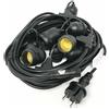 CATENA CORDONIERA LUMINOSA PER ESTERNO 10 METRI 10 LAMPADINE E27 CATENARIA