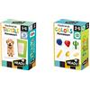 Headu Flashcards Tactile Montessori Gioco Educativo per Bambini da 1 a 4 Anni & Flashcards Colors Montessori, MU27859