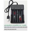 multimarche Batteria ricaricabile Panasonic & caricabatterie usb 26650 5000mAh 3.7V