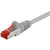 Goobay 92741 Cavo CAT 6 Cavo di rete Lan per Gigabit Ethernet S-FTP Cavo patch a doppia schermatura con spina RJ45, 20 m, grigio