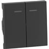 LEGRAND, SEANO 765409 - Interruttore a bilanciere di serie illuminato con doppio pulsante, coperchio dell'interruttore, piastra a bilanciere, colore: antracite laccato