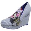 Desigual Pump Sandy 7 31PS411, Sandali con la Zeppa Donna, Grigio (Grau (Navy 5116)), 37