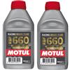 MOTUL 2 x500ml Olio Freni Motul RBF 660 Racing Fluido DOT 4 Auto e Moto 100% Sintetico