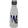 CYPBRANDS Real Madrid - Borraccia in acciaio inossidabile, chiusura ermetica, con disegno della lettera W in blu, 550 ml, bianco, prodotto ufficiale