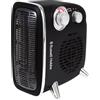 Russell Hobbs Riscaldatore elettrico 1800 W/1.8 KW, termoventilatore retrò orizzontale/verticale con termostato regolabile, 2 impostazioni di calore, controllo a ghiera, RHRETHFH1001B, Nero
