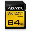 Adata Premier One V90 64gb Sdxc Uhs-ii Class 10 Memory Card (asdx64gui Nero