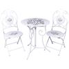 Galileo Set tavolo e 2 sedie ferro battuto da esterno bianco Galileo 5910594