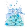 Italpak Sacchetti Trasparenti Bubbles Blu e Azzurro, 9x12,5cm, 50 Pezzi, Bustine per Alimenti, Sacchettini per Confetti, Biscotti, Dolci, Caramelle, Regali