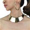 Parure set orecchini cerchio donna collana rigida oro silver boho bohemian V008