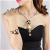 Parure set bracciale collana collier rigido oro silver boho bohemian V027