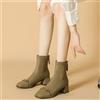 Stivali Scarpe Stivaletti Verde Oro Comodo Tronchetto 7 cm Pelle Sintetica 41312