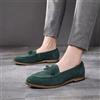 Mocassini Brogue Oxford Polacchine Verde Camoscio Pelle Sintetica 101178