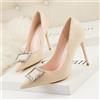decolte scarpe eleganti beige 1 strass scamosciato 10 cm pelle sintetica 9250