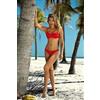 bikini moda mare costume due pezzi donna slim intreccio rosso fascia slip 5076