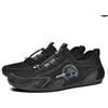 Mocassini ginnastica lacci polacchine scarpe uomo nero pelle sintetica 4012