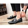Mocassini brogue oxford polacchine scarpe uomo nero pelle sintetica 4011