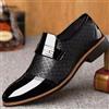 Mocassini brogue oxford polacchine scarpe nero lucido pelle sintetica 4038